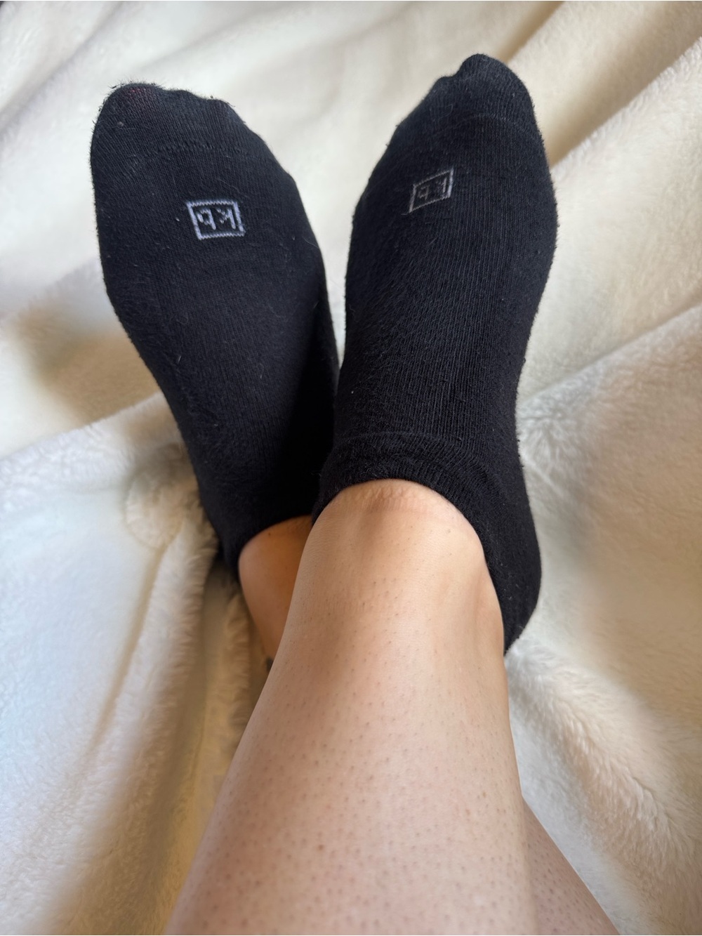 Worn ankle socks